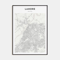 Lahore Map Portrait Poster