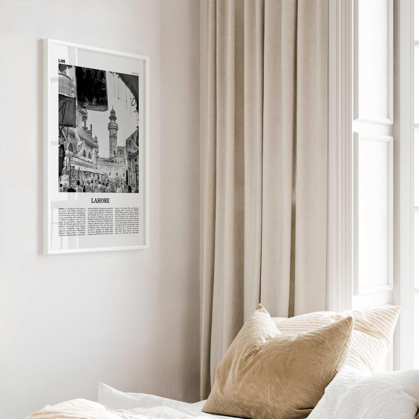 Lahore Print Black and White No 1, Lahore Wall Art, Lahore Poster, Lahore Photo, Lahore Wall Decor, Pakistan, لاہور لہور, Punjab City