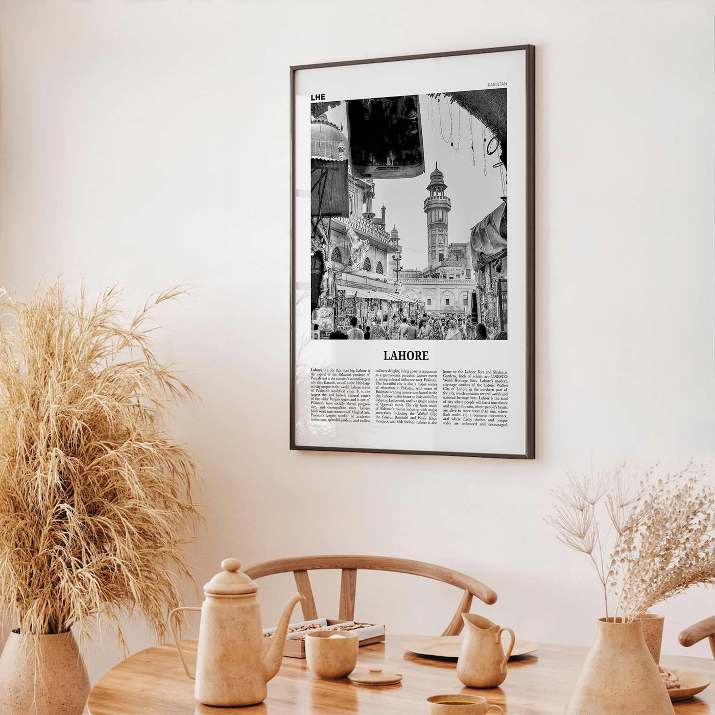 Lahore Print Black and White No 1, Lahore Wall Art, Lahore Poster, Lahore Photo, Lahore Wall Decor, Pakistan, لاہور لہور, Punjab City