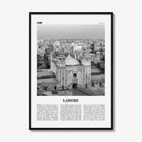 Lahore Print Black and White No 2, Lahore Wall Art, Lahore Poster, Lahore Photo, Lahore Wall Decor, Pakistan, لاہور لہور, Punjab City, Asia