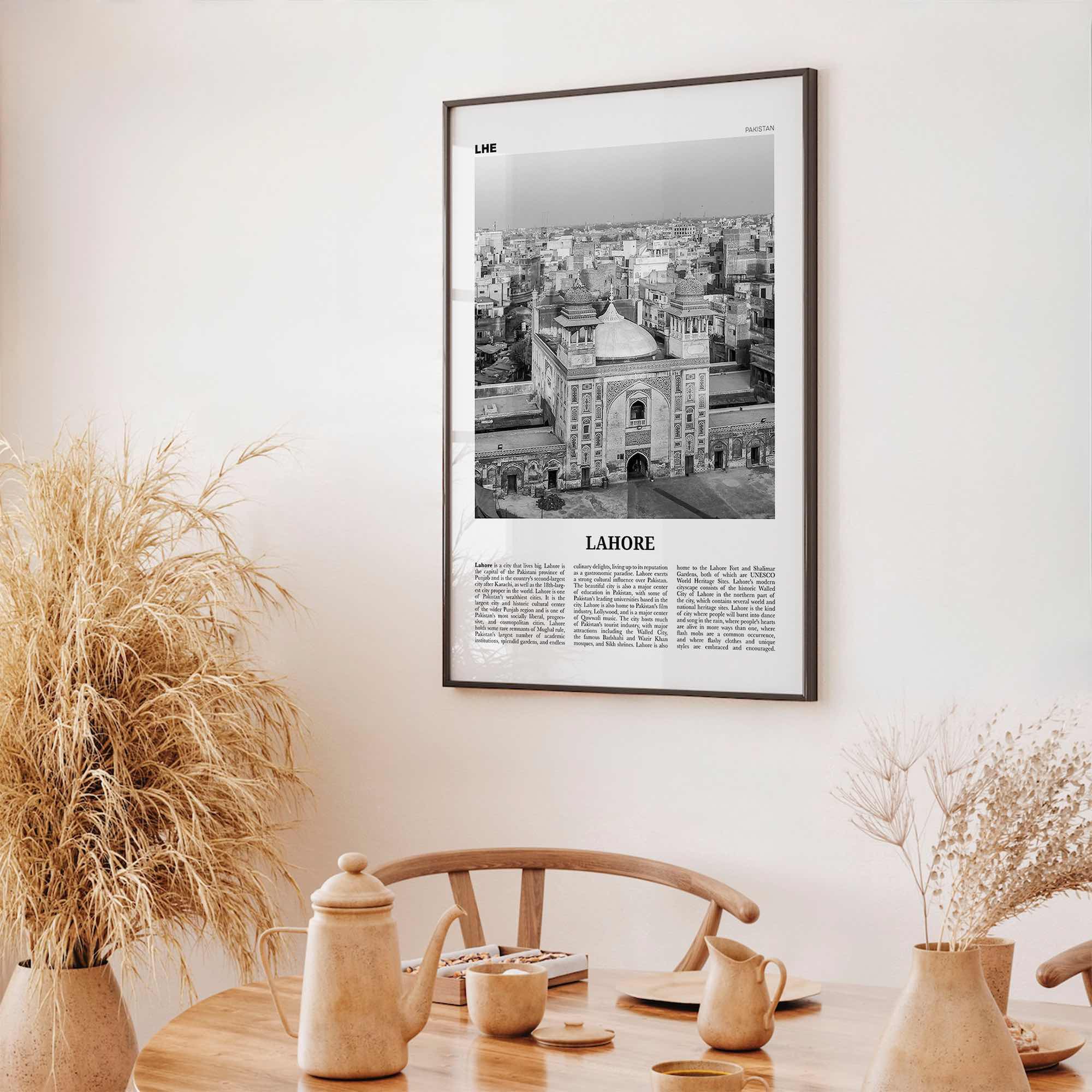 Lahore Print Black and White No 2, Lahore Wall Art, Lahore Poster, Lahore Photo, Lahore Wall Decor, Pakistan, لاہور لہور, Punjab City, Asia