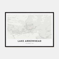 Lake Arrowhead Map Landscape Poster