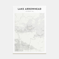 Lake Arrowhead Map Portrait Poster
