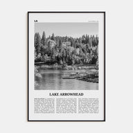 Lake Arrowhead Travel B&W Poster