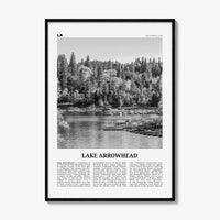 Lake Arrowhead Print Black and White, Lake Arrowhead Wall Art, Lake Arrowhead Poster, Lake Arrowhead Photo, Lake Arrowhead Map, California