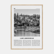 Lake Arrowhead Travel B&W Poster