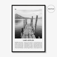 Lake Atitlan Print Black and White, Lake Atitlán Wall Art, Lake Atitlán Poster, Lake Atitlán Photo, Lake Atitlán Wall Décor, Guatemala