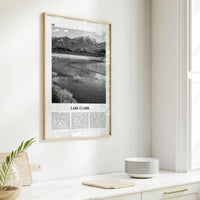 Lake Clark National Park Print Black and White, Lake Clark Wall Art, Lake Clark Poster, Lake Clark Photo, Lake Clark Wall Décor, Alaska, USA