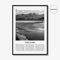Lake Clark National Park Print Black and White, Lake Clark Wall Art, Lake Clark Poster, Lake Clark Photo, Lake Clark Wall Décor, Alaska, USA