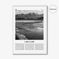 Lake Clark National Park Print Black and White, Lake Clark Wall Art, Lake Clark Poster, Lake Clark Photo, Lake Clark Wall Décor, Alaska, USA