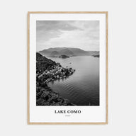 Lake Como Portrait B&W Poster