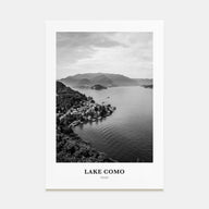 Lake Como Portrait B&W Poster