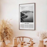 Lake Como Print Black and White, Lake Como Wall Art, Lake Como Poster, Lake Como Photo, Lake Como Wall Décor, Lake Como Map, Italy, Italia