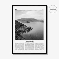 Lake Como Print Black and White, Lake Como Wall Art, Lake Como Poster, Lake Como Photo, Lake Como Wall Décor, Lake Como Map, Italy, Italia