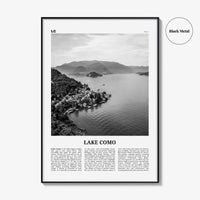 Lake Como Print Black and White, Lake Como Wall Art, Lake Como Poster, Lake Como Photo, Lake Como Wall Décor, Lake Como Map, Italy, Italia