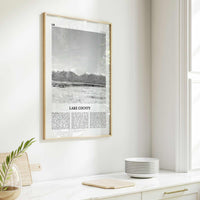 Lake County Print Black and White, Lake County Wall Art, Lake County Poster, Lake County Photo, Lake County Wall Décor, Lake County Map