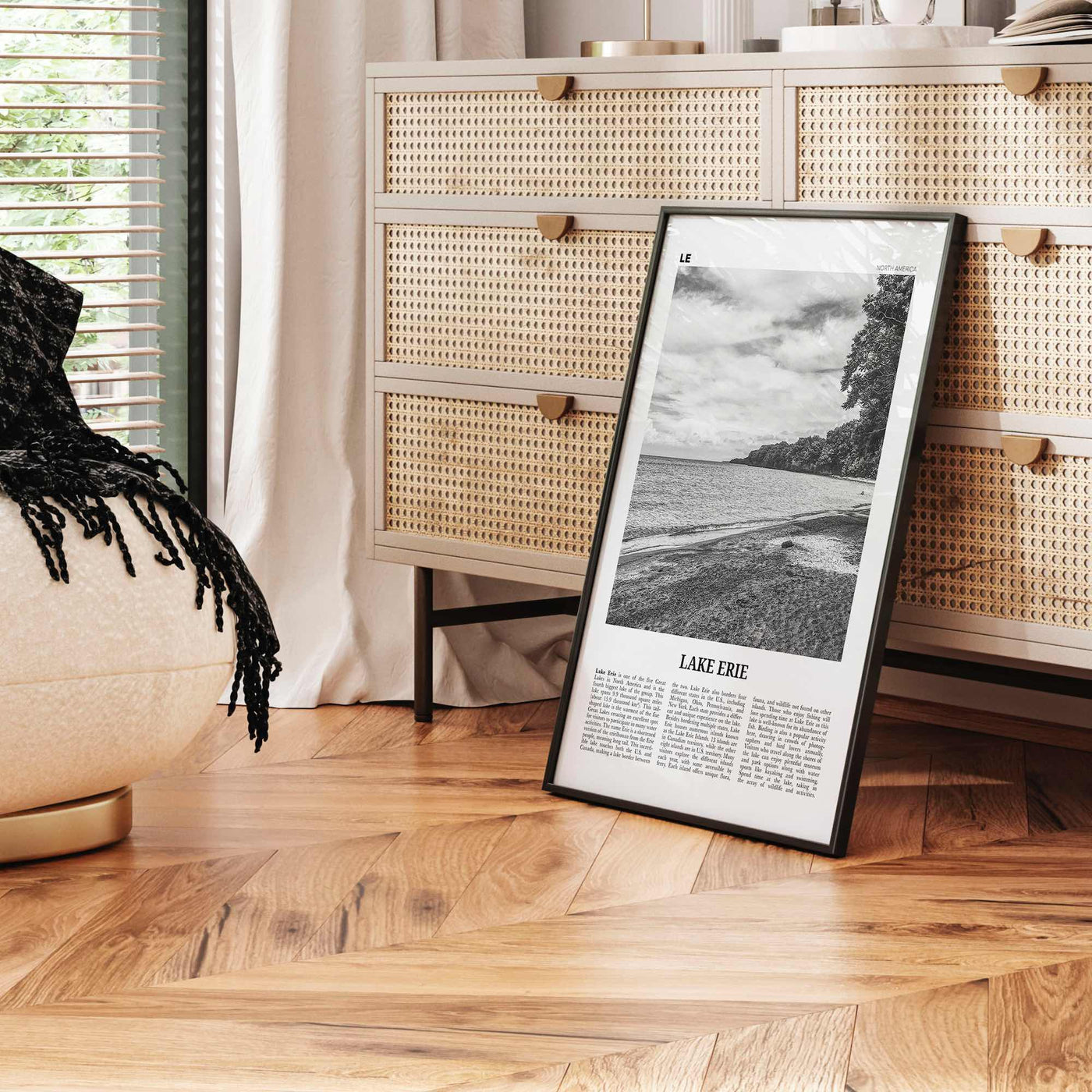 Lake Erie Print Black and White, Lake Erie Wall Art, Lake Erie Poster, Lake Erie Photo, Lake Erie Wall Décor, North America