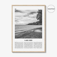 Lake Erie Print Black and White, Lake Erie Wall Art, Lake Erie Poster, Lake Erie Photo, Lake Erie Wall Décor, North America