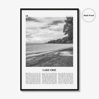 Lake Erie Print Black and White, Lake Erie Wall Art, Lake Erie Poster, Lake Erie Photo, Lake Erie Wall Décor, North America