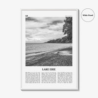 Lake Erie Print Black and White, Lake Erie Wall Art, Lake Erie Poster, Lake Erie Photo, Lake Erie Wall Décor, North America