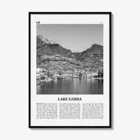 Lake Garda Print Black and White, Lake Garda Wall Art, Lake Garda Poster, Lake Garda Photo, Lake Garda Wall Décor, Lake Garda Map, Italy