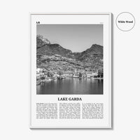 Lake Garda Print Black and White, Lake Garda Wall Art, Lake Garda Poster, Lake Garda Photo, Lake Garda Wall Décor, Lake Garda Map, Italy