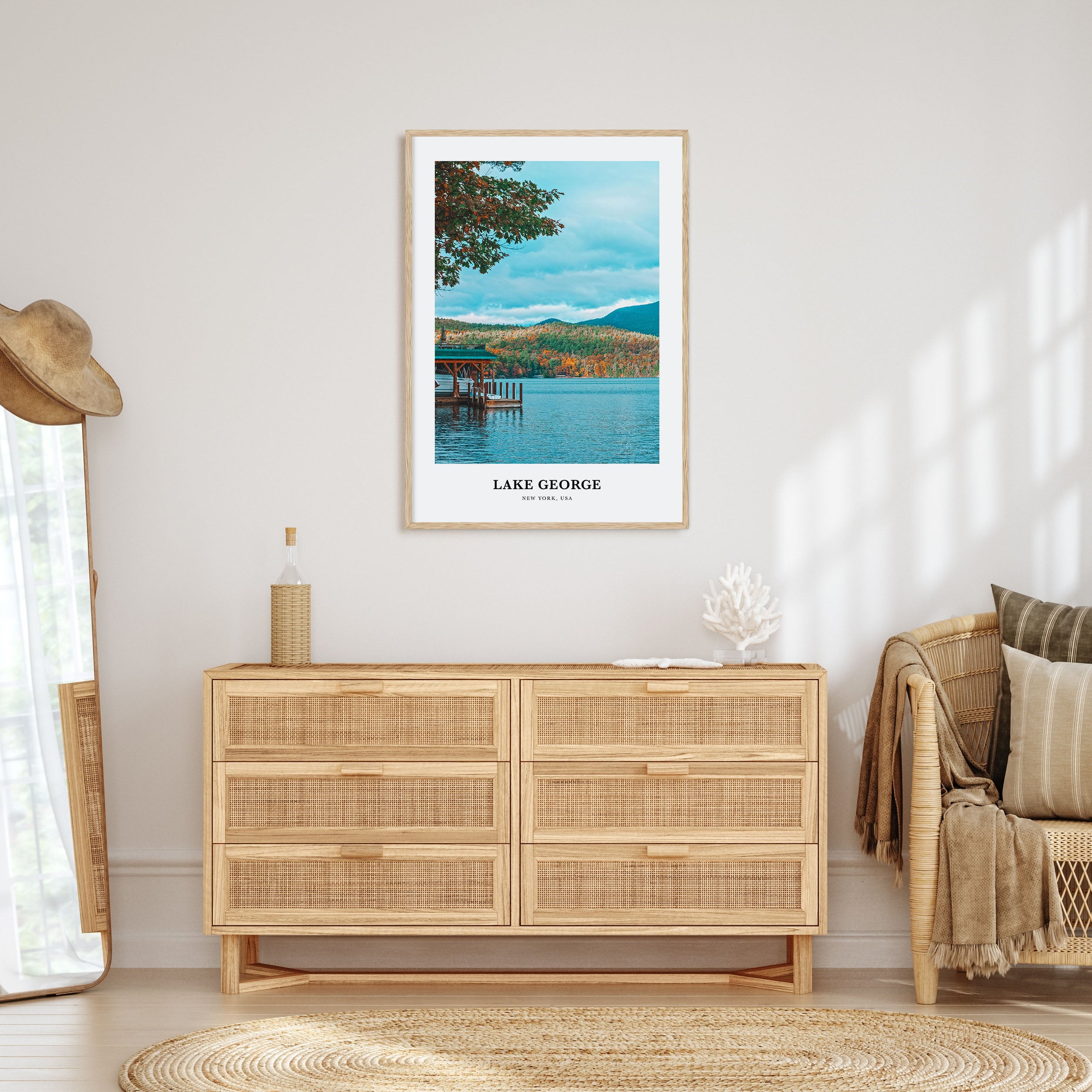 Lake George Portrait Color Poster