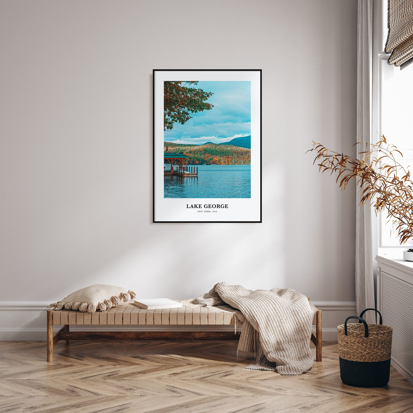 Lake George Portrait Color Poster