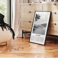 Lake George Print Black and White, Lake George Wall Art, Lake George Poster, Lake George Photo, Lake George Map, New York, USA