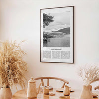 Lake George Print Black and White, Lake George Wall Art, Lake George Poster, Lake George Photo, Lake George Map, New York, USA