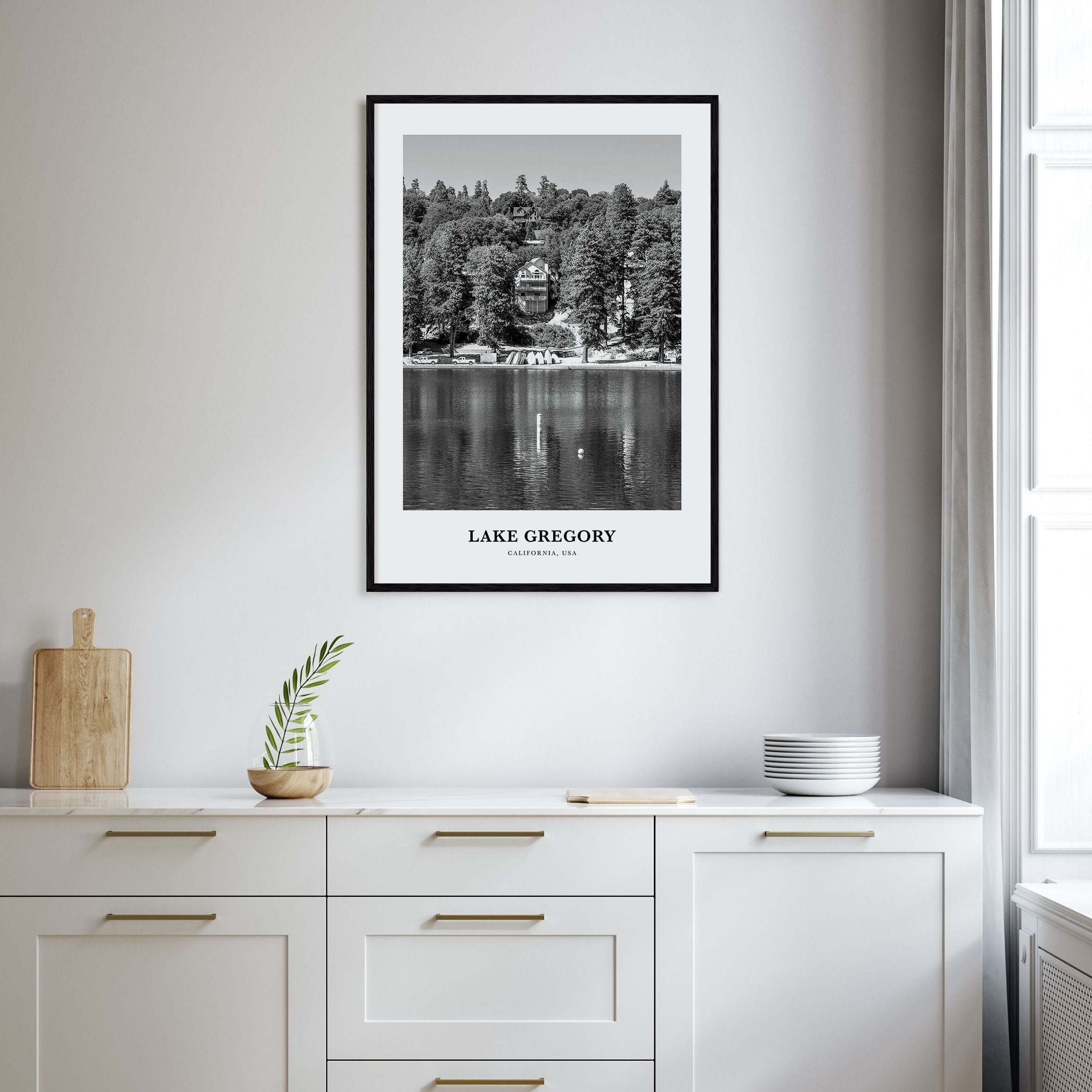 Lake Gregory Portrait B&W Poster