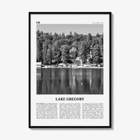 Lake Gregory Print Black and White, Lake Gregory  Wall Art, Lake Gregory Poster,  Lake Gregory Photo, Lake Gregory Wall Décor, California