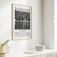 Lake Gregory Print Black and White, Lake Gregory  Wall Art, Lake Gregory Poster,  Lake Gregory Photo, Lake Gregory Wall Décor, California
