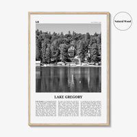 Lake Gregory Print Black and White, Lake Gregory  Wall Art, Lake Gregory Poster,  Lake Gregory Photo, Lake Gregory Wall Décor, California