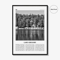 Lake Gregory Print Black and White, Lake Gregory  Wall Art, Lake Gregory Poster,  Lake Gregory Photo, Lake Gregory Wall Décor, California