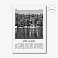 Lake Gregory Print Black and White, Lake Gregory  Wall Art, Lake Gregory Poster,  Lake Gregory Photo, Lake Gregory Wall Décor, California