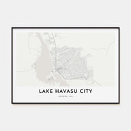 Lake Havasu City Map Landscape Poster