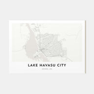 Lake Havasu City Map Landscape Poster