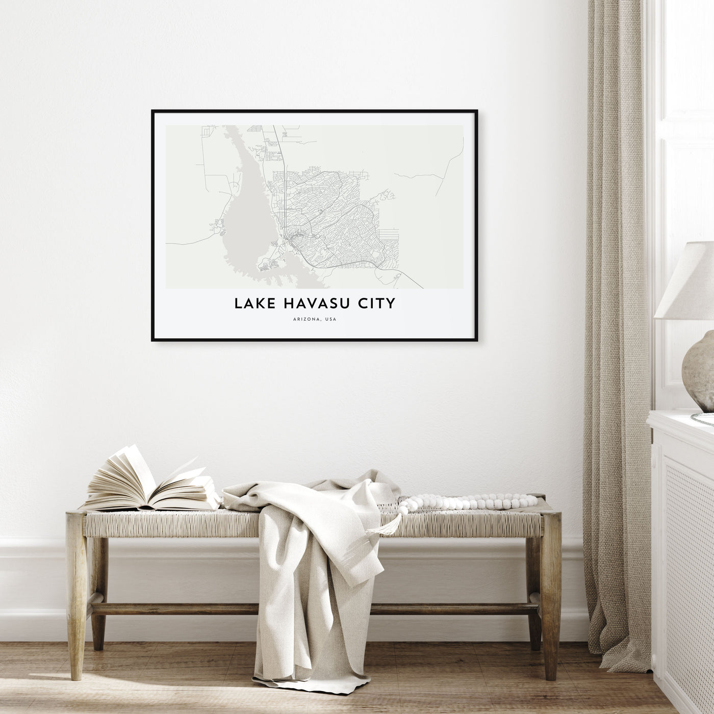 Lake Havasu City Map Landscape Poster