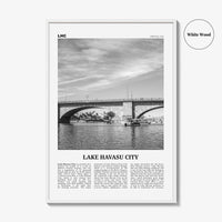 Lake Havasu City Print Black and White, Lake Havasu City Wall Art, Lake Havasu City Poster, Lake Havasu City Photo, Havasu City Map, Arizona