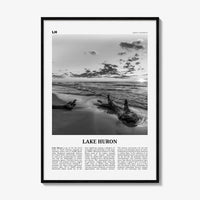 Lake Huron Print Black and White, Lake Huron Wall Art, Lake Huron Poster, Lake Huron Photo, Lake Huron Wall Décor, Lake Huron Map Poster