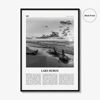 Lake Huron Print Black and White, Lake Huron Wall Art, Lake Huron Poster, Lake Huron Photo, Lake Huron Wall Décor, Lake Huron Map Poster