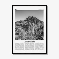 Lake Ingalls Print Black and White, Lake Ingalls Wall Art, Lake Ingalls Poster, Lake Ingalls Photo, Lake Ingalls Wall Décor, Washington, USA