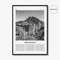Lake Ingalls Print Black and White, Lake Ingalls Wall Art, Lake Ingalls Poster, Lake Ingalls Photo, Lake Ingalls Wall Décor, Washington, USA