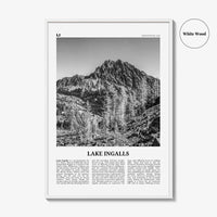 Lake Ingalls Print Black and White, Lake Ingalls Wall Art, Lake Ingalls Poster, Lake Ingalls Photo, Lake Ingalls Wall Décor, Washington, USA