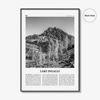 Lake Ingalls Print Black and White, Lake Ingalls Wall Art, Lake Ingalls Poster, Lake Ingalls Photo, Lake Ingalls Wall Décor, Washington, USA