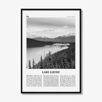 Lake Louise Print Black and White No 1, Lake Louise Wall Art, Lake Louise Poster, Lake Louise Photo, Lake Louise Wall Décor, Alberta, Canada