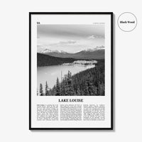 Lake Louise Print Black and White No 1, Lake Louise Wall Art, Lake Louise Poster, Lake Louise Photo, Lake Louise Wall Décor, Alberta, Canada