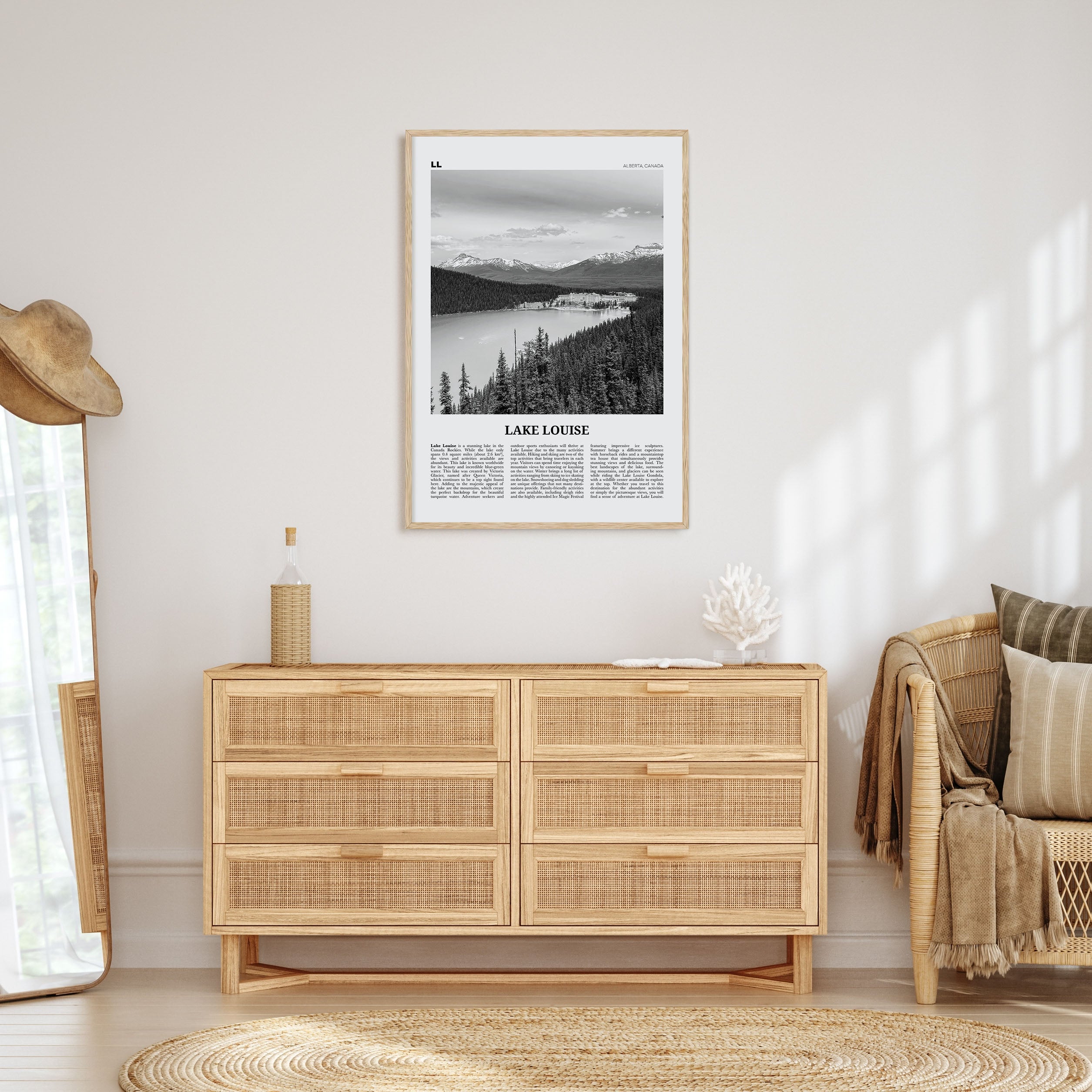 Lake Louise Travel B&W No 1 Poster
