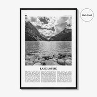 Lake Louise Print Black and White No 2, Lake Louise Wall Art, Lake Louise Poster, Lake Louise Photo, Lake Louise Wall Décor, Alberta, Canada